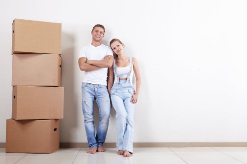 Man and van moving service operating in Maida Vale residential street