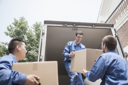Local movers navigating access in a Maida Vale apartment building