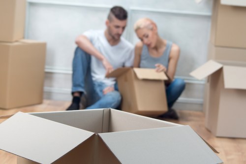 Professional movers handling flat access in Maida Vale