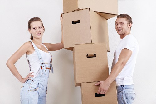 Moving checklist and boxes prepared for a Maida Vale home move